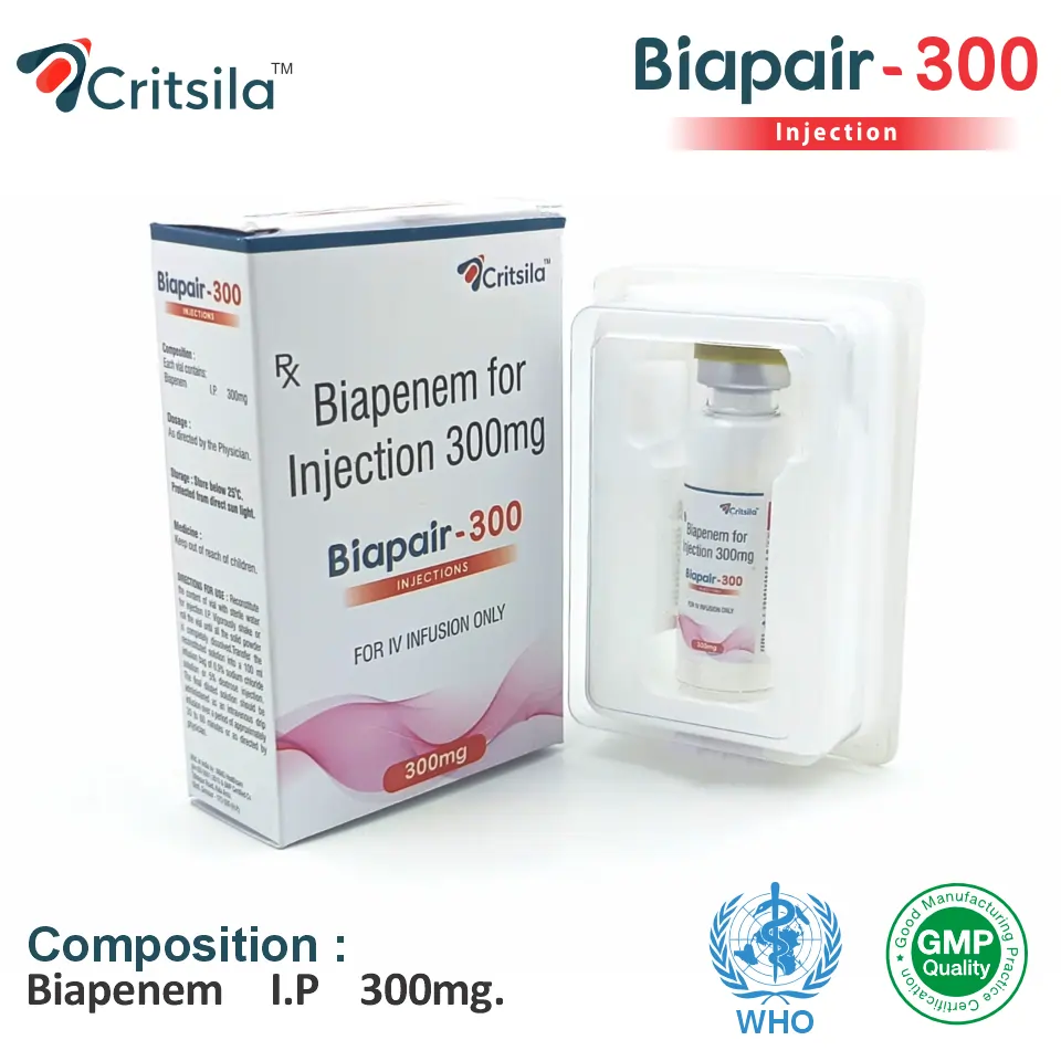Biapenem 300mg Injection | Best price for PCD Pharma Franchise | Broad-spectrum carbapenem antibiotic